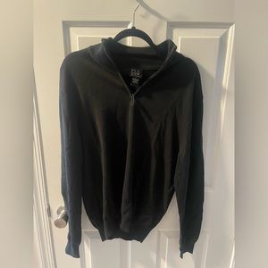 Black, Zip Up Sweater, JoS. A. Bank, size medium